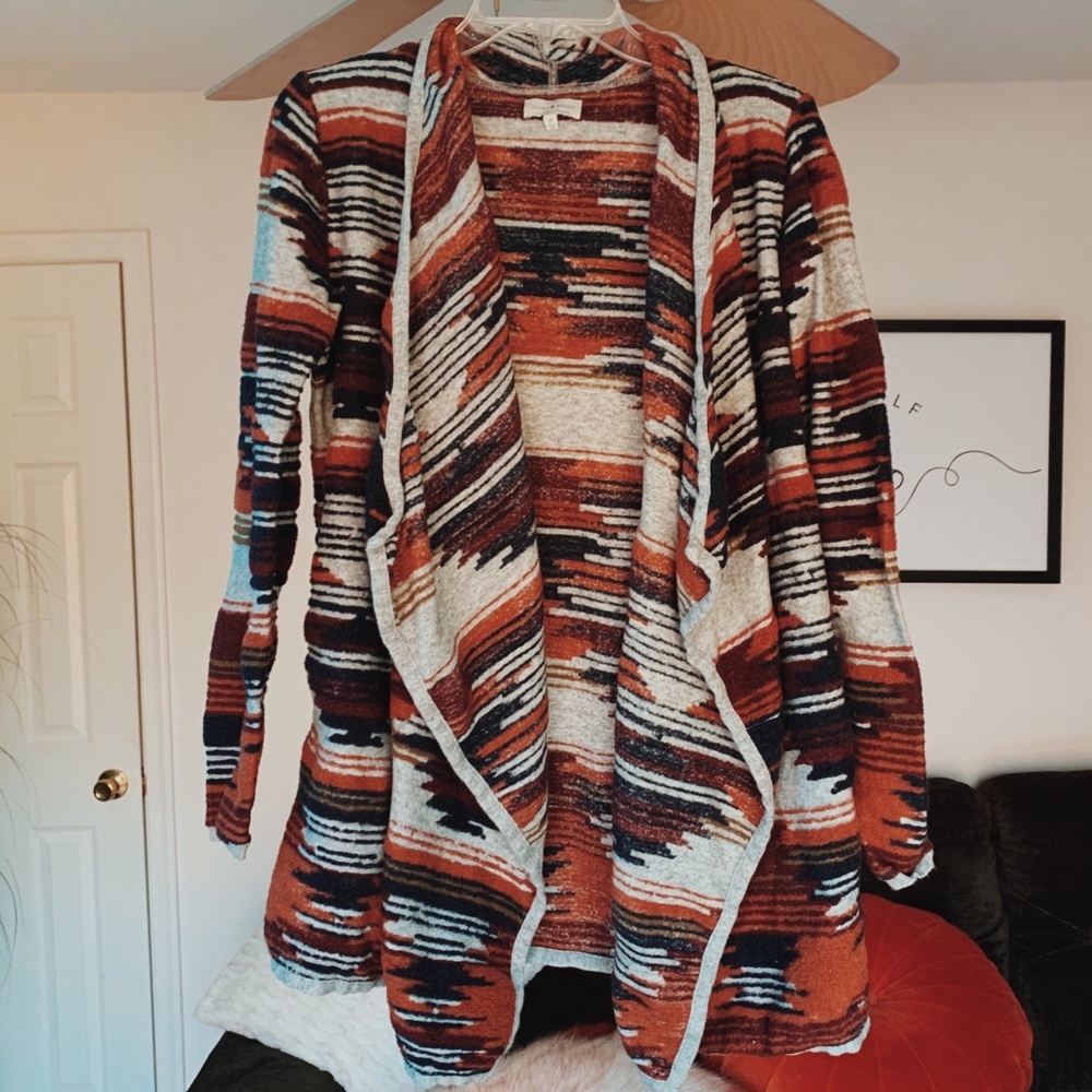 Lucky Brand Midwest Tribal Pattern Cardigan